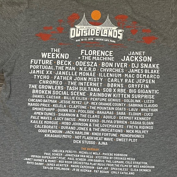 Outside Lands Concert T Shirt Woman’s Small San Francisco 2018 Weeknd Future - Picture 5 of 6